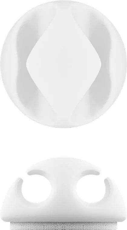 Cleme pentru gestionarea cablurilor cu 2 sloturi Goobay set 6buc alb