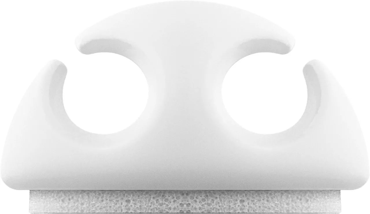 Cleme pentru gestionarea cablurilor cu 2 sloturi Goobay set 6buc alb