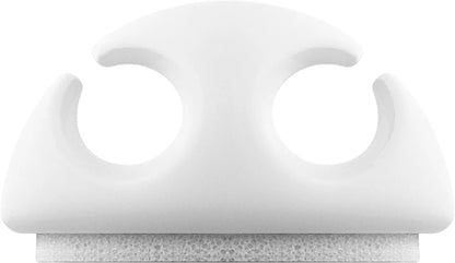 Cleme pentru gestionarea cablurilor cu 2 sloturi Goobay set 6buc alb