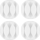 Cleme pentru gestionarea cablurilor cu 3 sloturi Goobay set 4buc alb