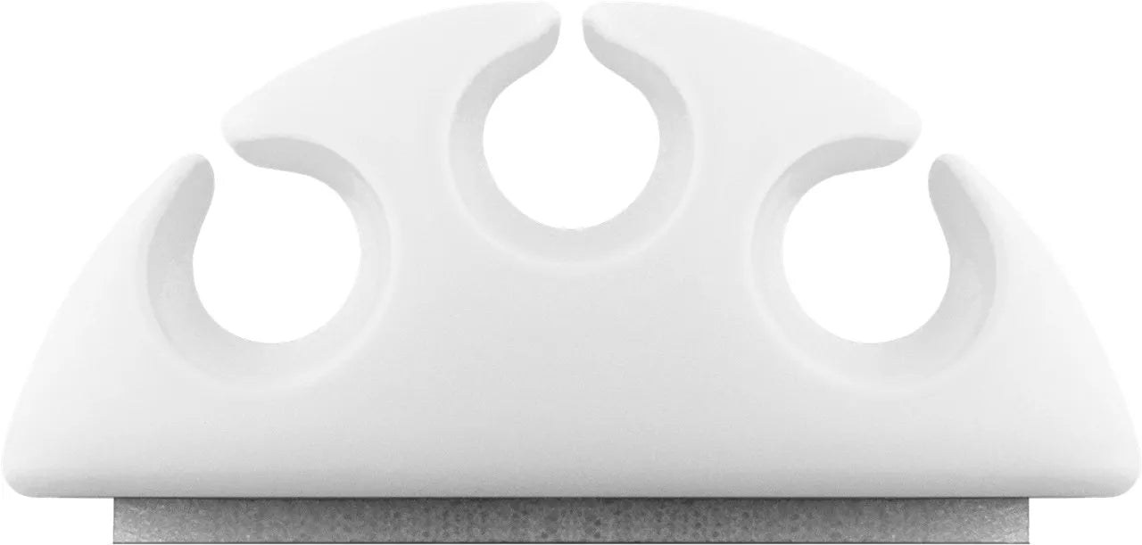 Cleme pentru gestionarea cablurilor cu 3 sloturi Goobay set 4buc alb