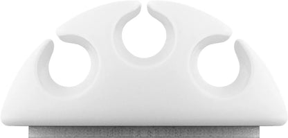 Cleme pentru gestionarea cablurilor cu 3 sloturi Goobay set 4buc alb