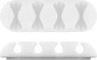 Cleme pentru gestionarea cablurilor cu 4 sloturi Goobay set 2buc alb