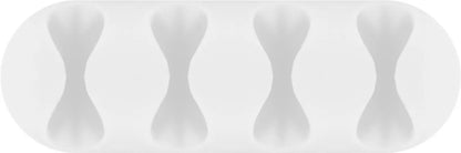 Cleme pentru gestionarea cablurilor cu 4 sloturi Goobay set 2buc alb