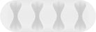 Cleme pentru gestionarea cablurilor cu 4 sloturi Goobay set 2buc alb