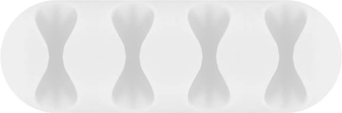 Cleme pentru gestionarea cablurilor cu 4 sloturi Goobay set 2buc alb