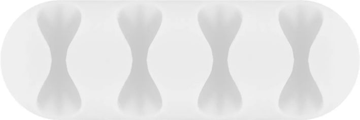 Cleme pentru gestionarea cablurilor cu 4 sloturi Goobay set 2buc alb