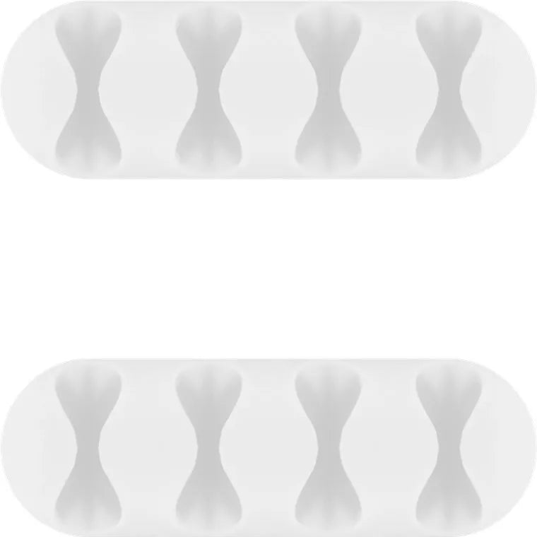 Cleme pentru gestionarea cablurilor cu 4 sloturi Goobay set 2buc alb