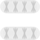Cleme pentru gestionarea cablurilor cu 4 sloturi Goobay set 2buc alb