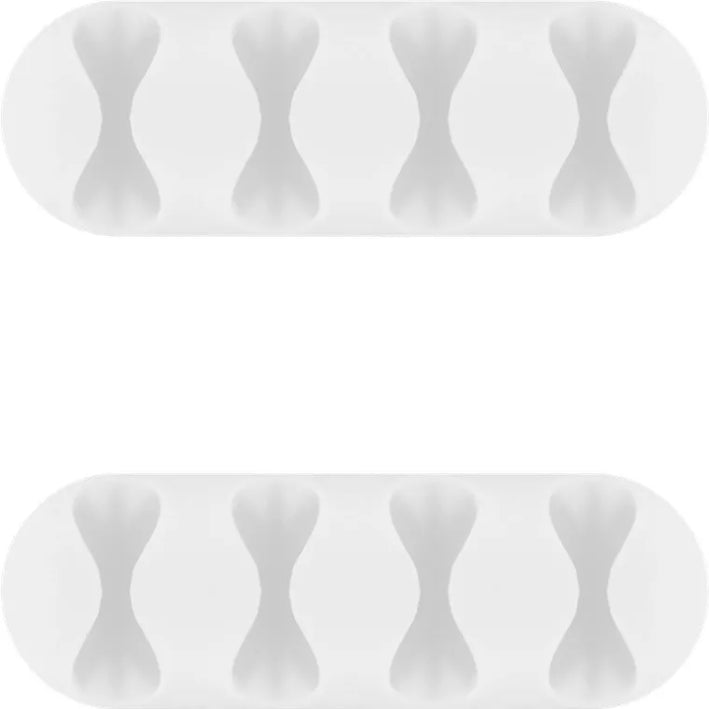 Cleme pentru gestionarea cablurilor cu 4 sloturi Goobay set 2buc alb
