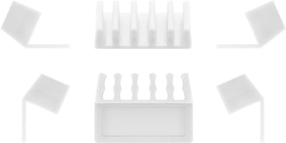 Cleme pentru gestionarea cablurilor cu 5 sloturi Goobay set 2buc alb