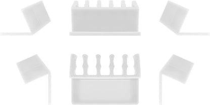 Cleme pentru gestionarea cablurilor cu 5 sloturi Goobay set 2buc alb