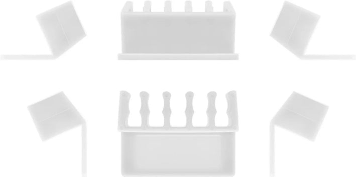 Cleme pentru gestionarea cablurilor cu 5 sloturi Goobay set 2buc alb