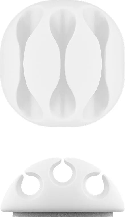 Cleme pentru gestionarea cablurilor Goobay set 5buc alb