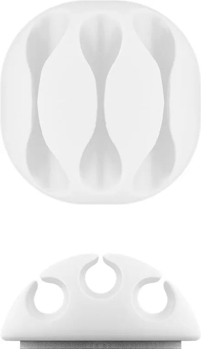 Cleme pentru gestionarea cablurilor Goobay set 5buc alb