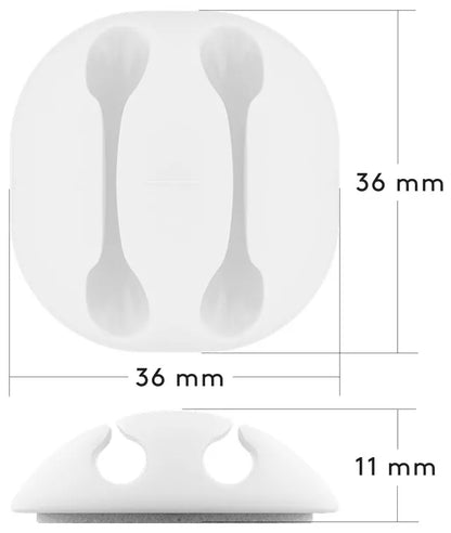 Cleme pentru gestionarea cablurilor Goobay set 5buc alb