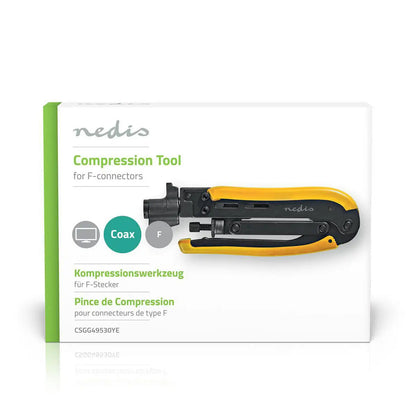 Cleste compresie Nedis CSGG49530YE otel calit pentru conectori F /RG58 /RG59 /RG6 /RG7 /RG11