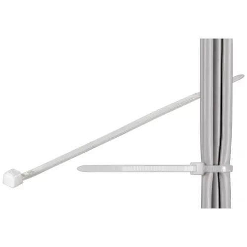 Coliere plastic strangere cabluri 292x3.5 mm transparent 100buc fixPoint