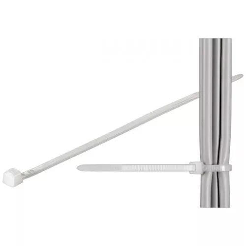 Coliere plastic strangere cabluri 310x4.8mm transparent 100buc fixPoint