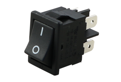 Comutator 6A-250V ON-OFF cu retinere 19.2x13 mm negru GBC 24.2335.04