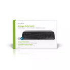 Comutator audio analogic Nedis 4x (2x RCA Stereo mama) - 1x RCA Stereo mama +iesire casti negru