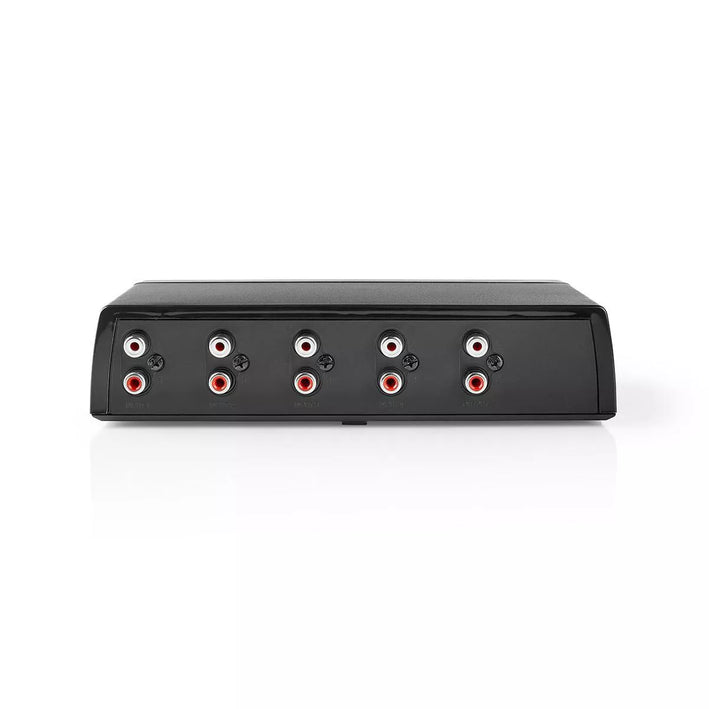 Comutator audio analogic Nedis 4x (2x RCA Stereo mama) - 1x RCA Stereo mama +iesire casti negru