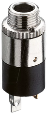 Conector jack stereo mama 3.5 mm de sasiu cu piulita Lumberg