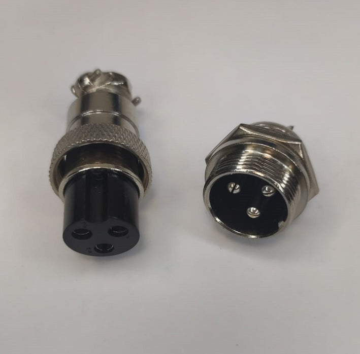 Conector MICROFON MARE 3 Pini set Mama+Tata 20 mm