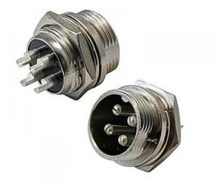 Conector MICROFON MARE 4 Pini set Mama+Tata 20 mm