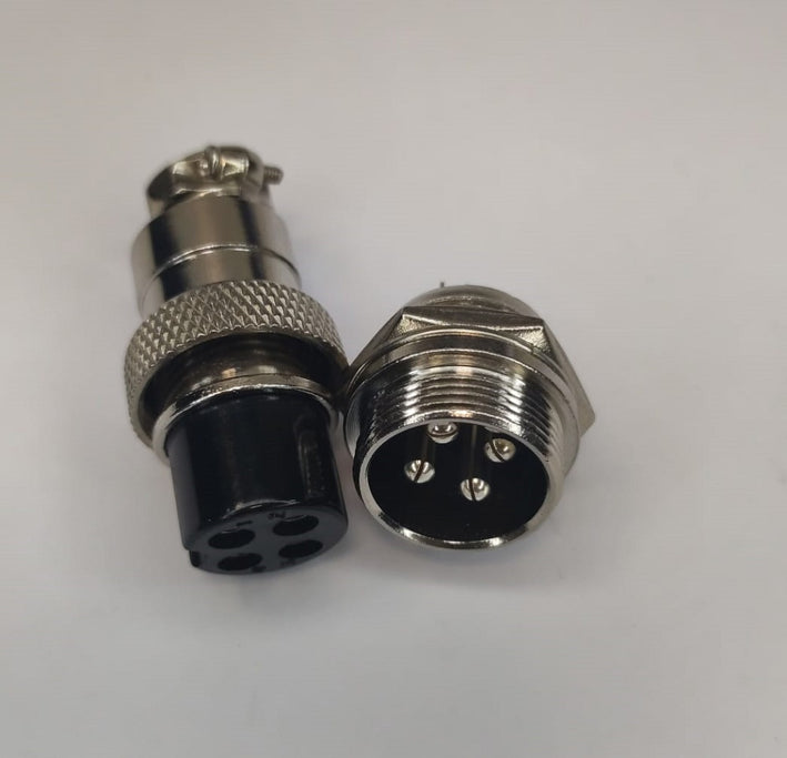 Conector MICROFON MARE 4 Pini set Mama+Tata 20 mm