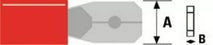 Conector papuc 4.8mm 0.5mm rosu