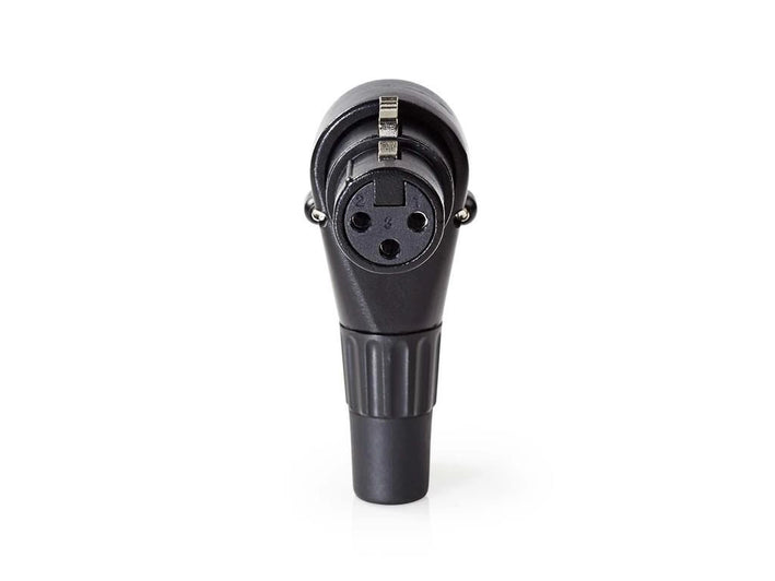 Conector XLR 3-pini mama 90 grade negru Nedis COTP15903BK