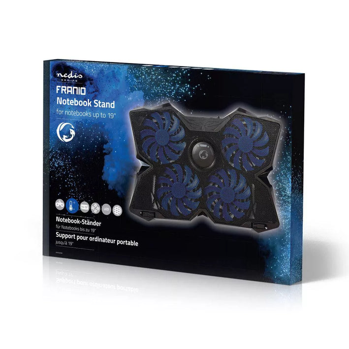 Cooler Laptop Gaming cu 4 ventilatoare compatibil 15-19" USB Nedis