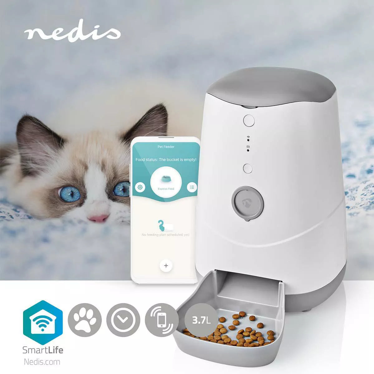 Dispenser Smart Nedis pentru hrana animalelor de companie (Resigilat)