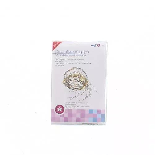 Ghirlanda luminoasa pe baterii 3xAA 10x10 microLED 100 LED-uri albe cu luminozitate ridicata lumina calda WELL
