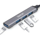 HUB extern SPACER SPHB-USB-4U-01 porturi USB USB3.0 x1 USB2.0 x3