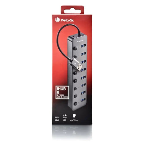HUB USB 3.0 NGS iHub8 cu 8 porturi si alimentator HUB-IHUB8-NGS