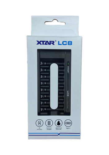 Incarcator 8 acumulatori XTAR LC8 KT AA AAA x1.5V Li-ion Battery Charger conector USB type C (638)