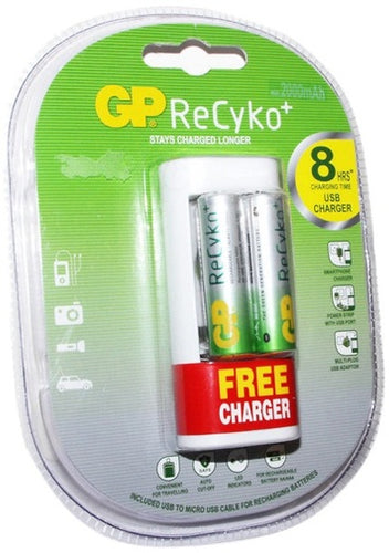 Incarcator AA/AAA NIMH R3/R6 + 2xR6 2100mAh +adaptor WA12 GP