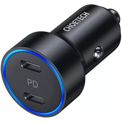 Incarcator auto 2x USB Type C PD 3.0 36W Choetech C0054