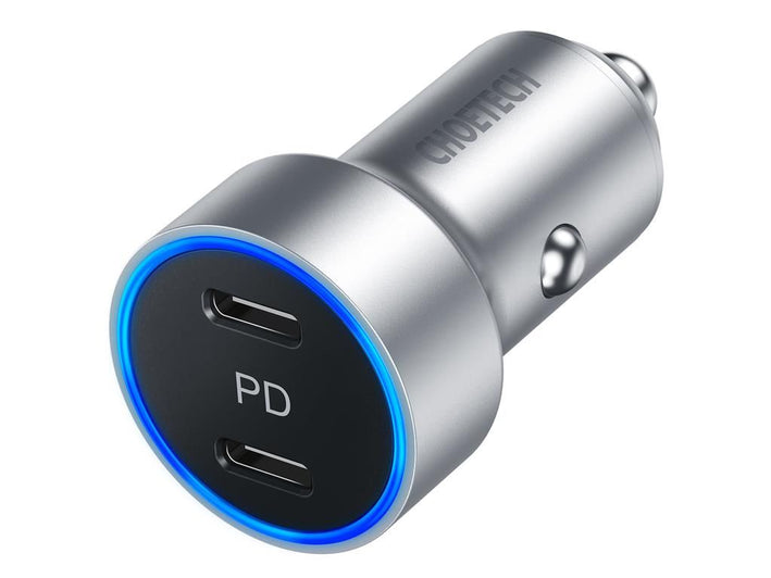 Incarcator auto 2x USB Type C PD 3.0 40W Choetech C0054-V2-SL