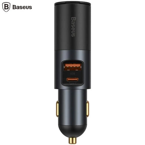 Incarcator auto Baseus Share Together CCBT-C0G 1x USB-A Output 5V/3A + 1x USB Type-C max 5V/3A + 1x bricheta auto 60W total 120W