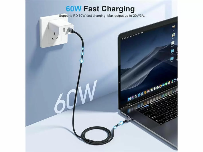 Incarcator auto Choetech TC0014 1x USB type C 1x USB A PD 60W TC0014-BK