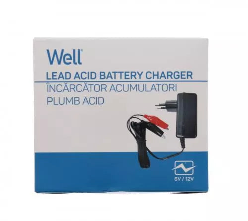 Incarcator pentru acumulatori plumb acid 6V / 12V 1000mAh cu debransare Well