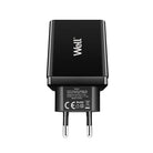 Incarcator retea Well 1x USB-A QC3.0 18W negru PSUP-USB-WQ11802BK-WL