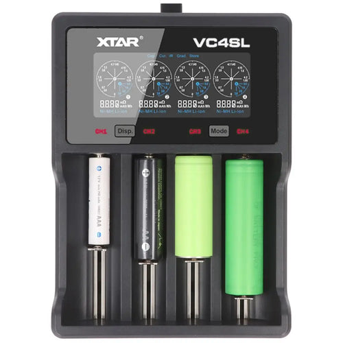 Incarcator universal LI-ION NI-MH NI-CD 1-4buc QC3.0 ecran LCD USB XTAR VC4SL