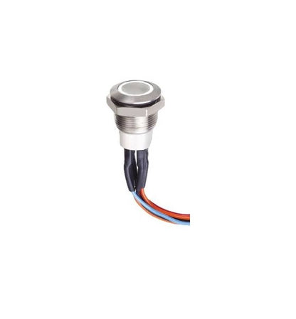 Intrerupator buton SW 1 ON-OFF cu retinere metal 12mm 12-24V LED albastru