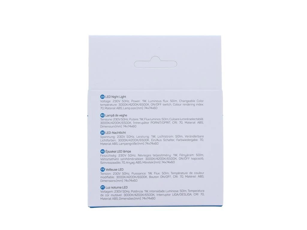 Lampa de veghe Well LEDNCCT-ALIX-WL 1W 50lm 3000K /4200K /6500K cu intrerupator ON/OFF