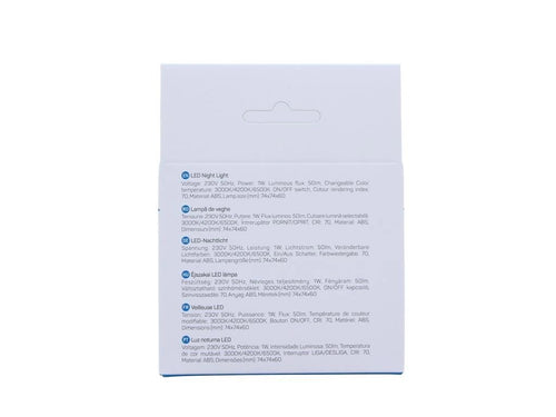 Lampa de veghe Well LEDNCCT-ALIX-WL 1W 50lm 3000K /4200K /6500K cu intrerupator ON/OFF