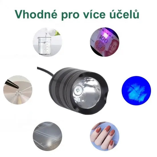 Lampa UV LED 3W alimentare USB pentru fixare vopsea /masca protectie lipire PCB BST-9147